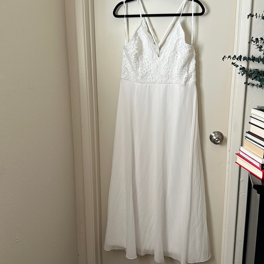 Lulu white dress with lace